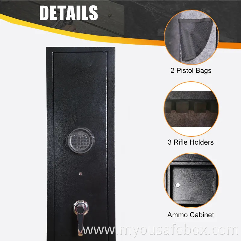 Gun Safes for Home Rifle and Pistols Electronic Gun Security Cabinet